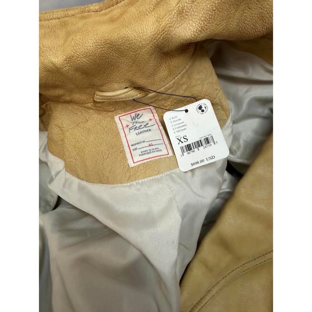 New!  Free People Jealousy Leather‎ Moto Jacket X-SMALL - Picture 10 of 10